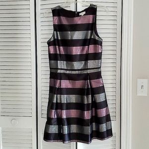 NWT Charming Charlie's size small dress Metallic Stripe dress